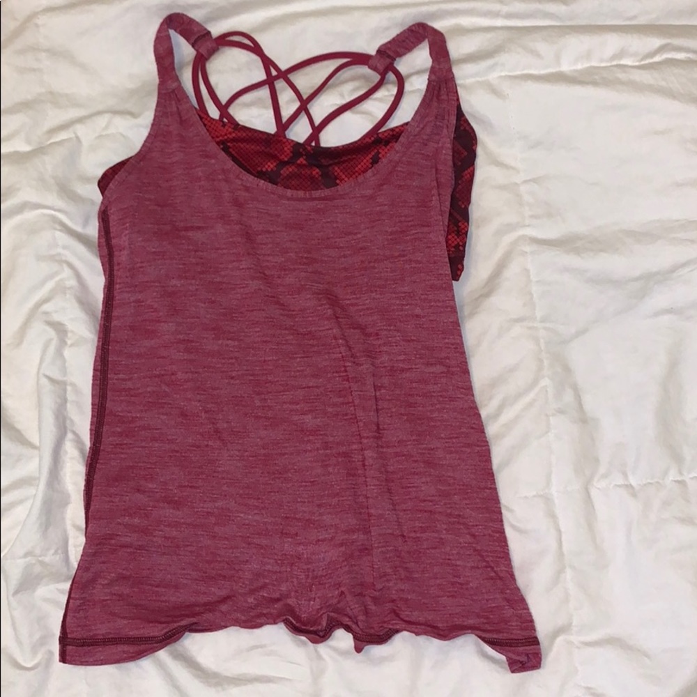 Lululemon tank top with built in bra